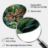 Asian Art Tigers In Jungle VI - Asymmetric Metal Wall Clock