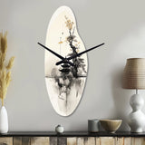 Asian Art Samurais Landscape II - Asymmetric Metal Wall Clock