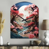 Asian Art Zen Garden V - Asymmetric Metal Wall Clock
