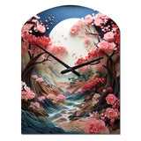 Asian Art Zen Garden V - Asymmetric Metal Wall Clock