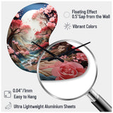 Asian Art Zen Garden V - Asymmetric Metal Wall Clock