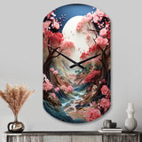 Asian Art Zen Garden V - Asymmetric Metal Wall Clock