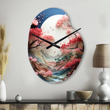 Asian Art Zen Garden V - Asymmetric Metal Wall Clock