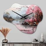 Asian Art Zen Garden VII - Asymmetric Metal Wall Clock