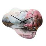 Asian Art Zen Garden VII - Asymmetric Metal Wall Clock