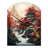 Asian Art Landscape - Asymmetric Metal Wall Clock
