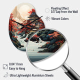 Asian Art Landscape - Asymmetric Metal Wall Clock