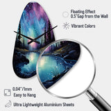 Aurora Borealis Dancing Lights VIII - Asymmetric Metal Wall Clock