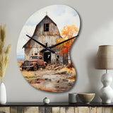 Barns Rustic Charm IX - Asymmetric Metal Wall Clock