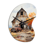 Barns Rustic Charm IX - Asymmetric Metal Wall Clock