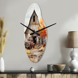 Barns Rustic Charm IX - Asymmetric Metal Wall Clock