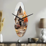 Barns Rustic Charm IX - Asymmetric Metal Wall Clock