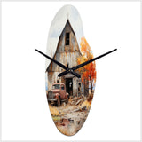 Barns Rustic Charm IX - Asymmetric Metal Wall Clock