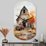 Barns Rustic Charm IX - Asymmetric Metal Wall Clock