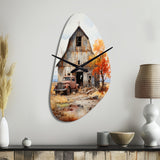 Barns Rustic Charm IX - Asymmetric Metal Wall Clock