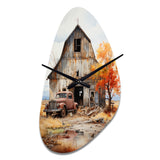 Barns Rustic Charm IX - Asymmetric Metal Wall Clock
