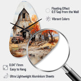 Barns Rustic Charm IX - Asymmetric Metal Wall Clock
