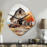 Barns Rustic Charm IX - Asymmetric Metal Wall Clock
