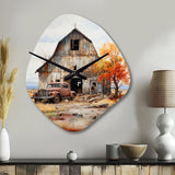 Barns Rustic Charm IX - Asymmetric Metal Wall Clock