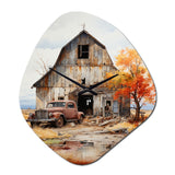 Barns Rustic Charm IX - Asymmetric Metal Wall Clock