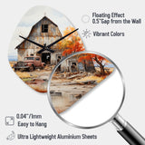 Barns Rustic Charm IX - Asymmetric Metal Wall Clock