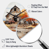 Barns Rustic Charm IX - Asymmetric Metal Wall Clock