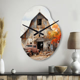 Barns Rustic Charm IX - Asymmetric Metal Wall Clock