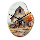 Barns Rustic Charm IX - Asymmetric Metal Wall Clock