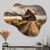 Barns Rustic Charm II - Asymmetric Metal Wall Clock