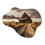 Barns Rustic Charm II - Asymmetric Metal Wall Clock
