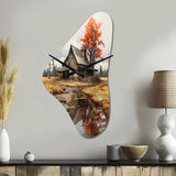Barns Weathered Wisdom I - Asymmetric Metal Wall Clock