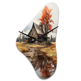 Barns Weathered Wisdom I - Asymmetric Metal Wall Clock