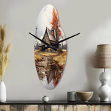 Barns Weathered Wisdom I - Asymmetric Metal Wall Clock