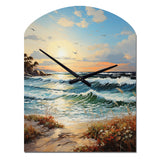 Beach Sand Euphoria III - Asymmetric Metal Wall Clock
