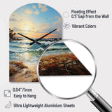 Beach Sand Euphoria III - Asymmetric Metal Wall Clock