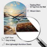 Beach Sand Euphoria III - Asymmetric Metal Wall Clock