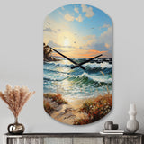 Beach Sand Euphoria III - Asymmetric Metal Wall Clock