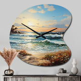 Beach Sand Euphoria III - Asymmetric Metal Wall Clock