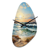Beach Sand Euphoria III - Asymmetric Metal Wall Clock
