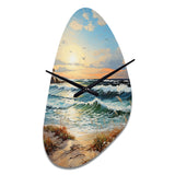 Beach Sand Euphoria III - Asymmetric Metal Wall Clock
