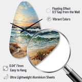 Beach Sand Euphoria III - Asymmetric Metal Wall Clock