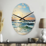 Beach Sand Euphoria III - Asymmetric Metal Wall Clock
