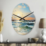 Beach Sand Euphoria III - Asymmetric Metal Wall Clock