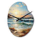 Beach Sand Euphoria III - Asymmetric Metal Wall Clock