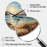 Beach Sand Euphoria III - Asymmetric Metal Wall Clock
