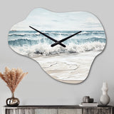 Beach Minimalism Landscape III - Asymmetric Metal Wall Clock