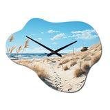 Photo Beach Grass II - Asymmetric Metal Wall Clock