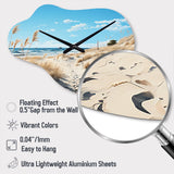 Photo Beach Grass II - Asymmetric Metal Wall Clock