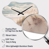 Beach Grass Landscape IV - Asymmetric Metal Wall Clock