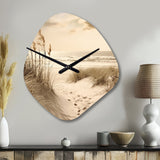 Beachside Whispers VI - Asymmetric Metal Wall Clock